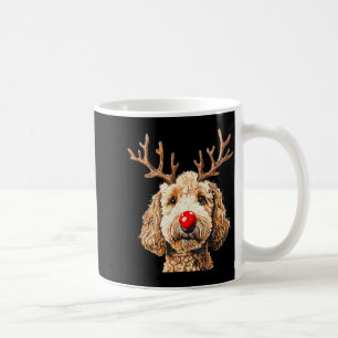 Cute Funny Reindeer Santa Goldendoodle Christmas T Coffee Mug