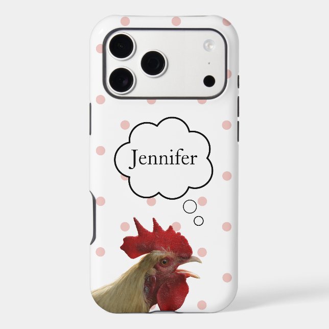 Cute Funny Rooster iPhone / iPad case (Back)