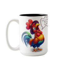 Cute Funny Rooster Multicolor Good Morning Mug