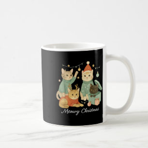 Cute Funny Santa Cat Lovers Kitten Meowy Christmas Coffee Mug