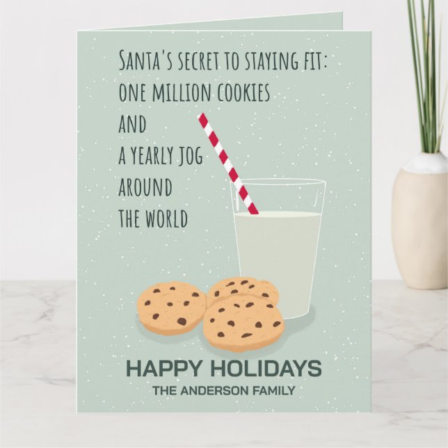 Cute Funny Santa Christmas Card (Front)