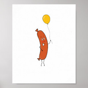 Cute funny Sausage Poster