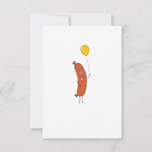 Cute funny Sausage Thank You Card