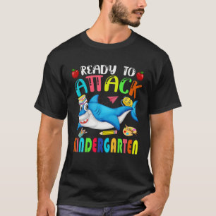 Cute Funny Shark Ready To Attack Kindergarten Firs T-Shirt