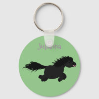 Cute funny Shetland pony cartoon illustration