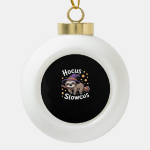 Cute Funny Sloth Halloween Essential T-Shirt Ceramic Ball Christmas Ornament