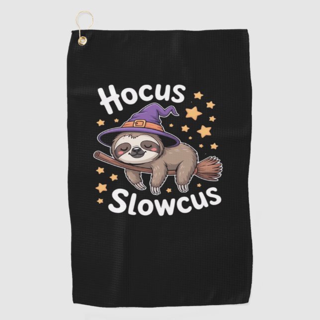 Cute Funny Sloth Halloween Essential T-Shirt Golf Towel (Front)