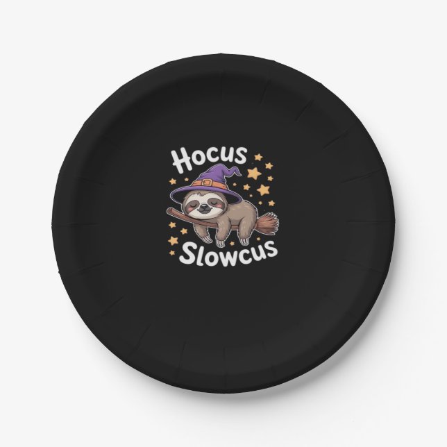 Cute Funny Sloth Halloween Essential T-Shirt Paper Plate (Front)