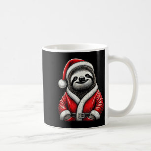 Cute Funny Sloth Santa Claus Christmas Xmas Sloth Coffee Mug
