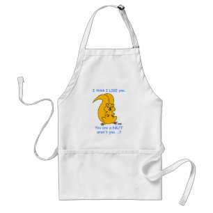 Cute Funny Squirrel Cartoon Art Friendship BBQ Standard Apron