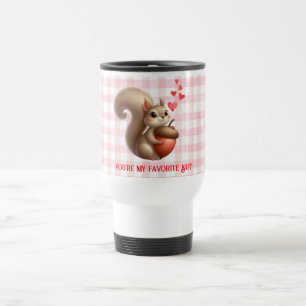 Cute funny squirrel Valentine's Day Travel Mug