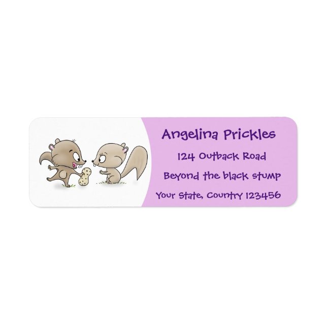 Cute funny squirrels cartoon illustration (Front)