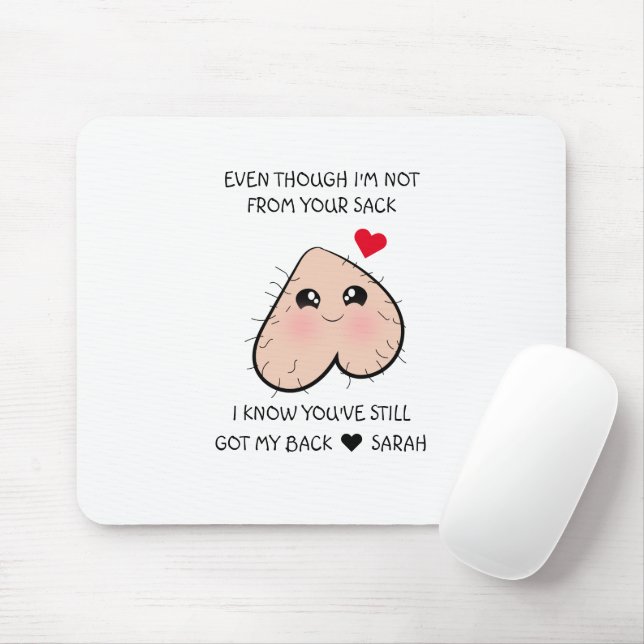 Cute Funny Step Dad Father's Day Mouse Mat (With Mouse)