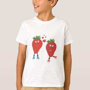 Cute Funny Strawberries In Love T-Shirt