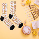 Cute Funny Sufganiyot and Latkes Jewish Hanukkah Socks<br><div class="desc">Cute Funny Sufganiyot and Latkes Jewish Hanukkah Socks</div>