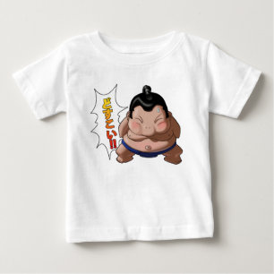 Cute Funny Sumo Wrestler Dosukoi Baby T-Shirt