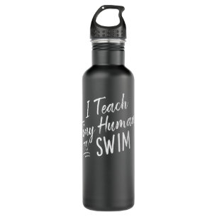 Cute Funny Swim Coach Gift - Tiny Humans Swimming  710 Ml Water Bottle