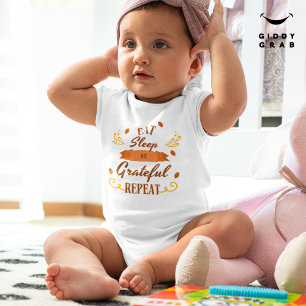 Cute Funny Thanksgiving Holiday Quote Baby Bodysuit