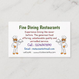 Cute funny tiger chef cartoon illustration  business card