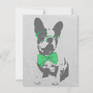 Cute funny trendy vintage animal French bulldog