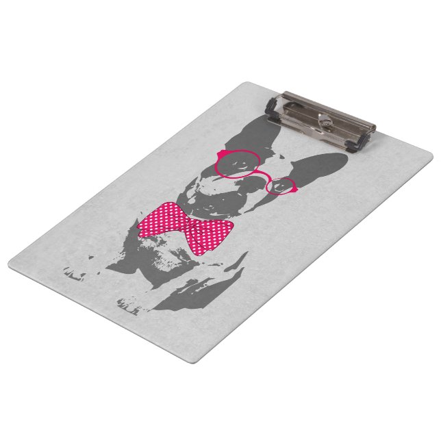 Cute funny trendy vintage animal French bulldog Clipboard (Angled)