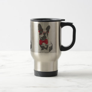Cute funny trendy vintage animal French bulldog Travel Mug