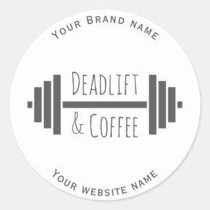 Cute funny Typography coffee & gym sticker