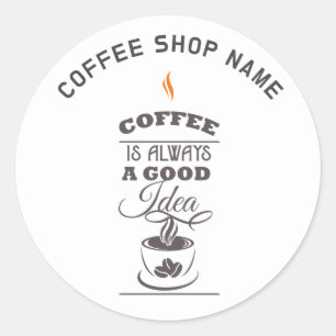 Cute funny Typography coffee sticker