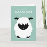 Cute Funny Valais Blacknose Sheep Fab Birthday Card<br><div class="desc">Cute Valais Blacknose sheep birthday card with wishes for a faa-aaa-aaab birthday and 'ewe deserve it'. Truly one for the sheep love in your life.</div>