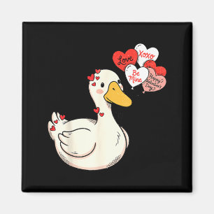 Cute Funny Valentine Silly Gooses Duck Love Matchi Magnet