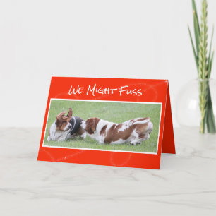 Cute & Funny Valentine's Day Card w/Basset Hounds