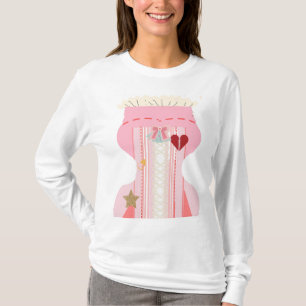 Cute Funny Valentine's Day Corset Bustier T-Shirt