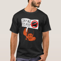 Cute Funny Vegan Crab Saying Say No To Pot Crawfis