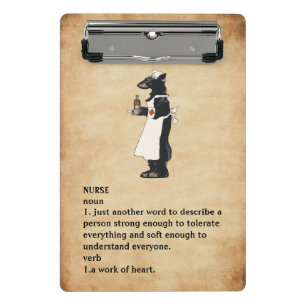 Cute & Funny Vintage Background Nurse   Mini Clipboard