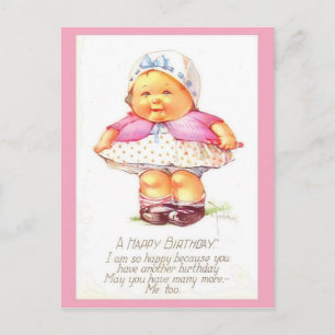 Cute & Funny Vintage Birthday Girl (copy) Postcard