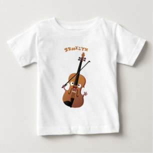 Cute funny violin musical cartoon character baby T-Shirt