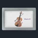 Cute funny violin musical cartoon character belt buckle<br><div class="desc">A happy violin in cute cartoon character style. Musical fun for the budding musician!</div>