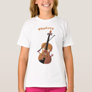 Cute funny violin musical cartoon character T-Shirt