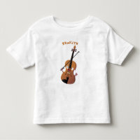 Cute funny violin musical cartoon character