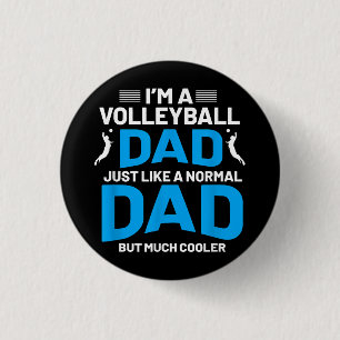 Cute Funny Volleyball Gift For Dads and Men 3 Cm Round Badge