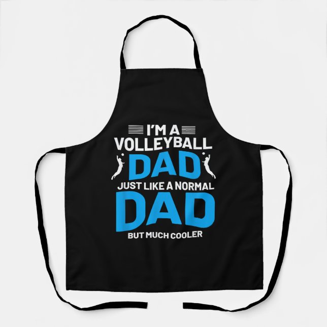 Cute Funny Volleyball Gift For Dads and Men Apron (Front)