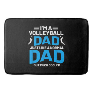 Cute Funny Volleyball Gift For Dads and Men Bath Mat