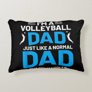 Cute Funny Volleyball Gift For Dads and Men Decorative Cushion