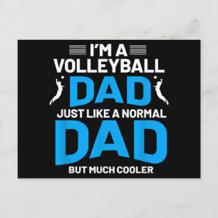 Cute Funny Volleyball Gift For Dads and Men Holiday Postcard
