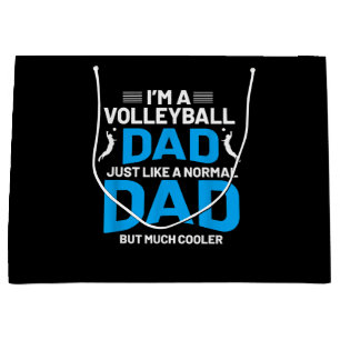 Cute Funny Volleyball Gift For Dads and Men Large Gift Bag