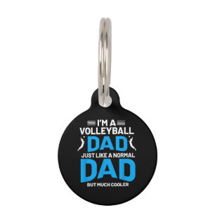 Cute Funny Volleyball Gift For Dads and Men Pet Tag
