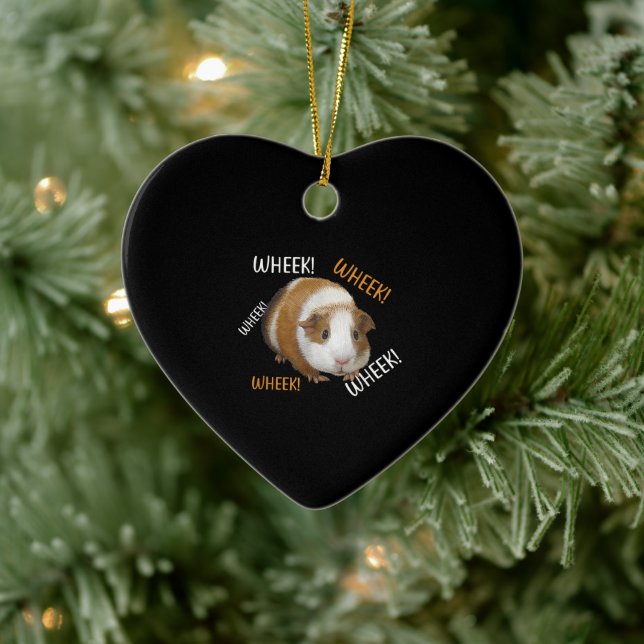 Cute & Funny Wheek - Guinea Pig Owner Cavy Lover Ceramic Tree Decoration (Tree)