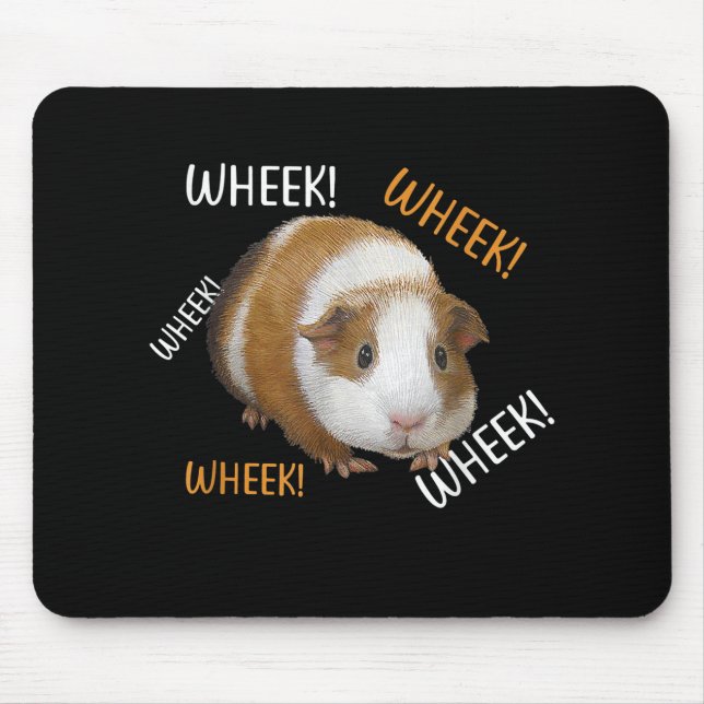 Cute & Funny Wheek - Guinea Pig Owner Cavy Lover Mouse Mat (Front)