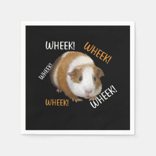 Cute & Funny Wheek - Guinea Pig Owner Cavy Lover Napkin