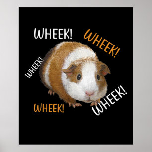 Cute & Funny Wheek - Guinea Pig Owner Cavy Lover Poster